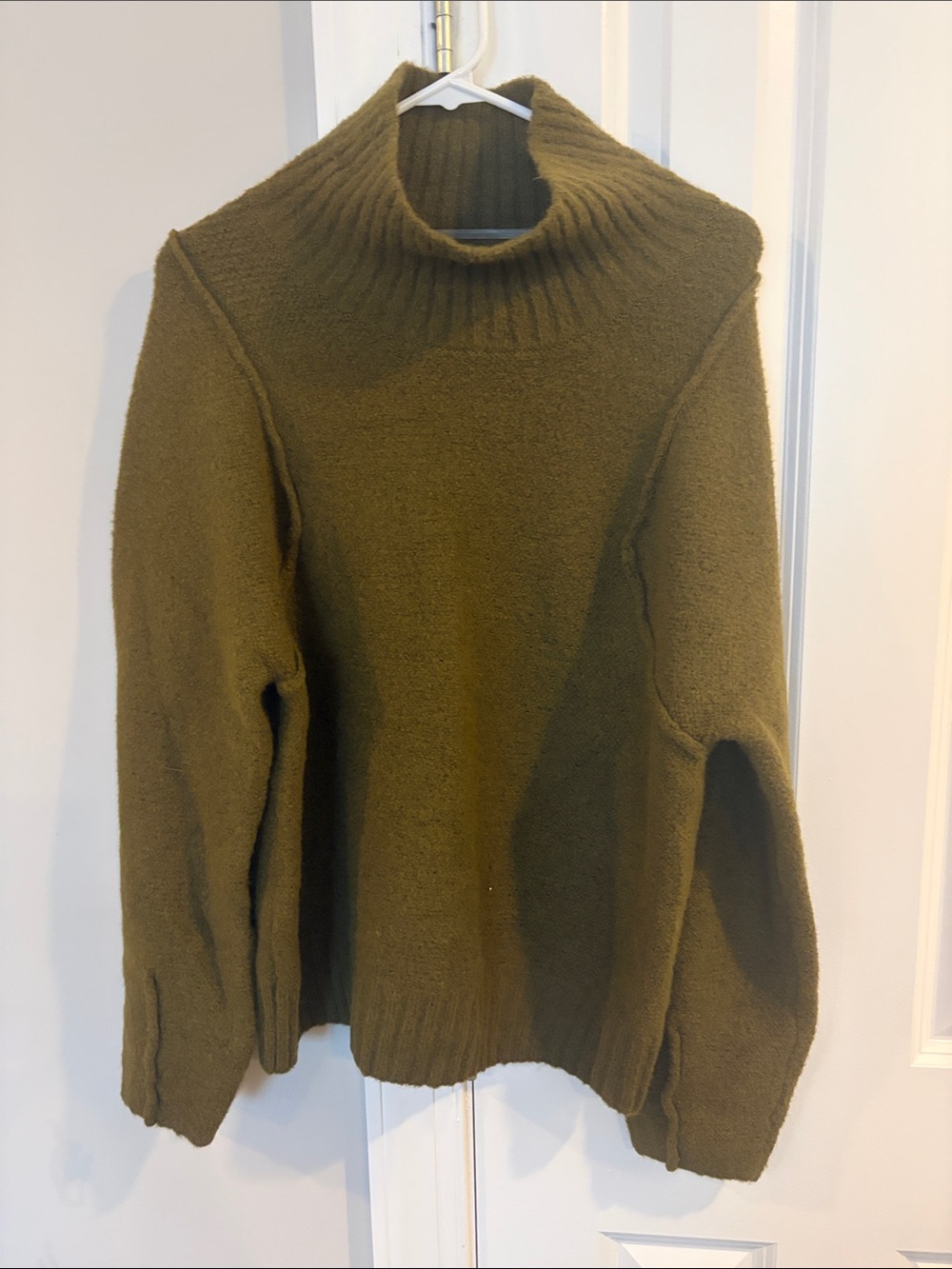 Target Olive Green Ribbed Turtleneck Sweater